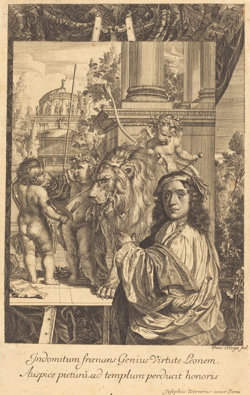 Autoritratto di Joseph Werner da Franz Ertinger after Joseph Werner