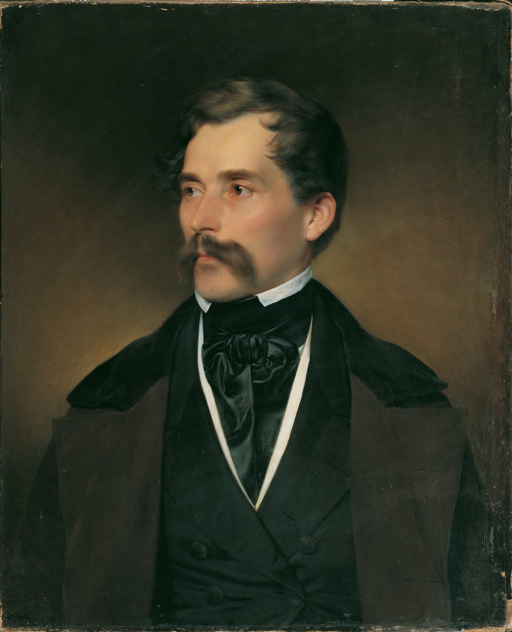 Ritratto di un signore dai capelli grigi con baffi da Franz Eybl