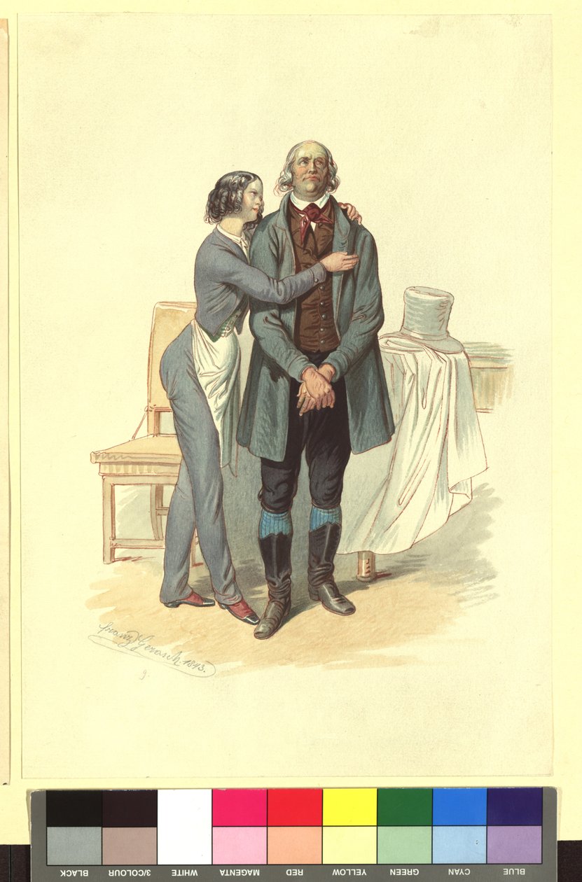 Ida Schuselka-Brüning nel ruolo del garzone fornaio Georg e Carl Carl nel ruolo dell