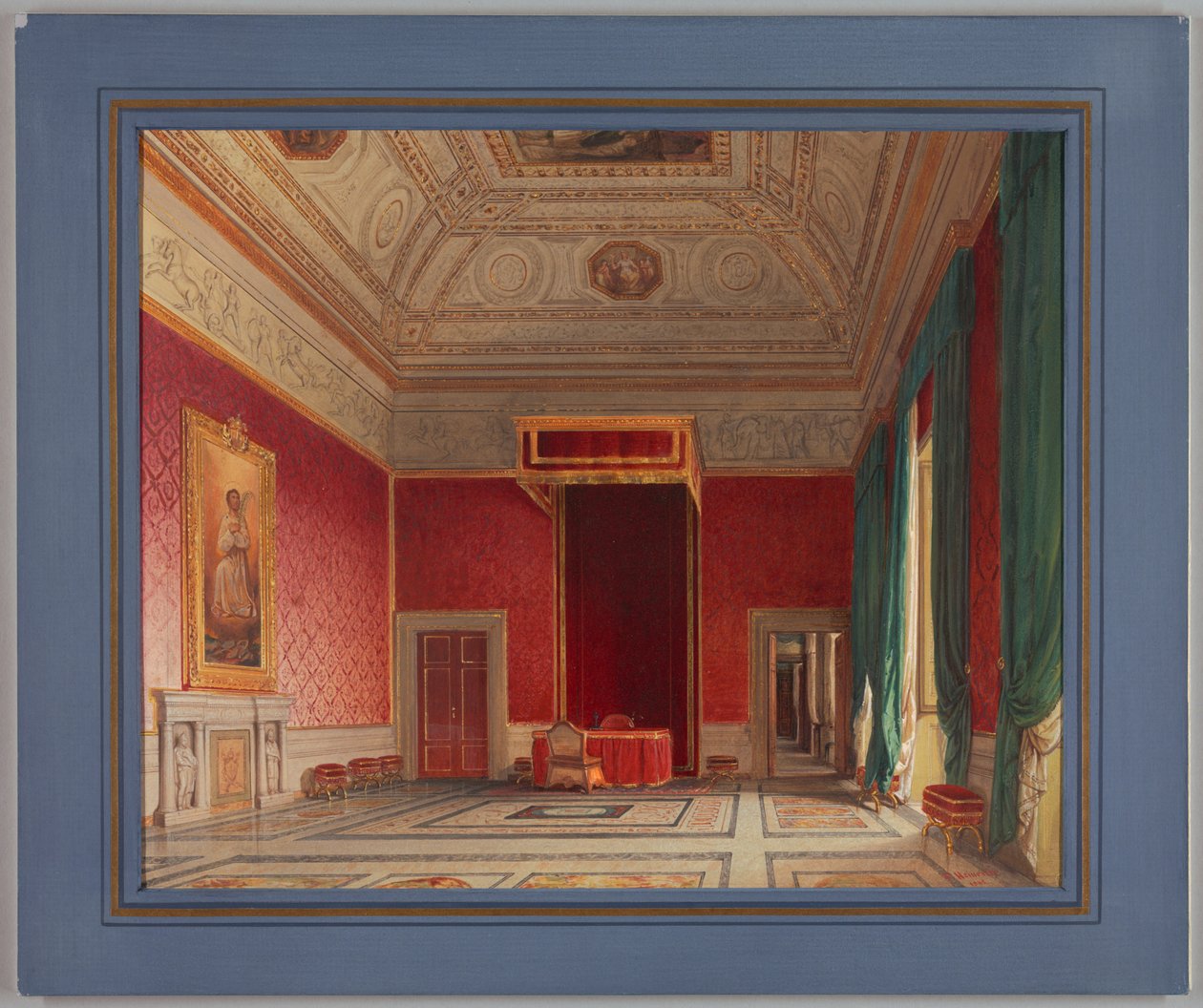 Disegno, Sala del Thorvaldsen, Roma, 1845 da Franz Heinrich