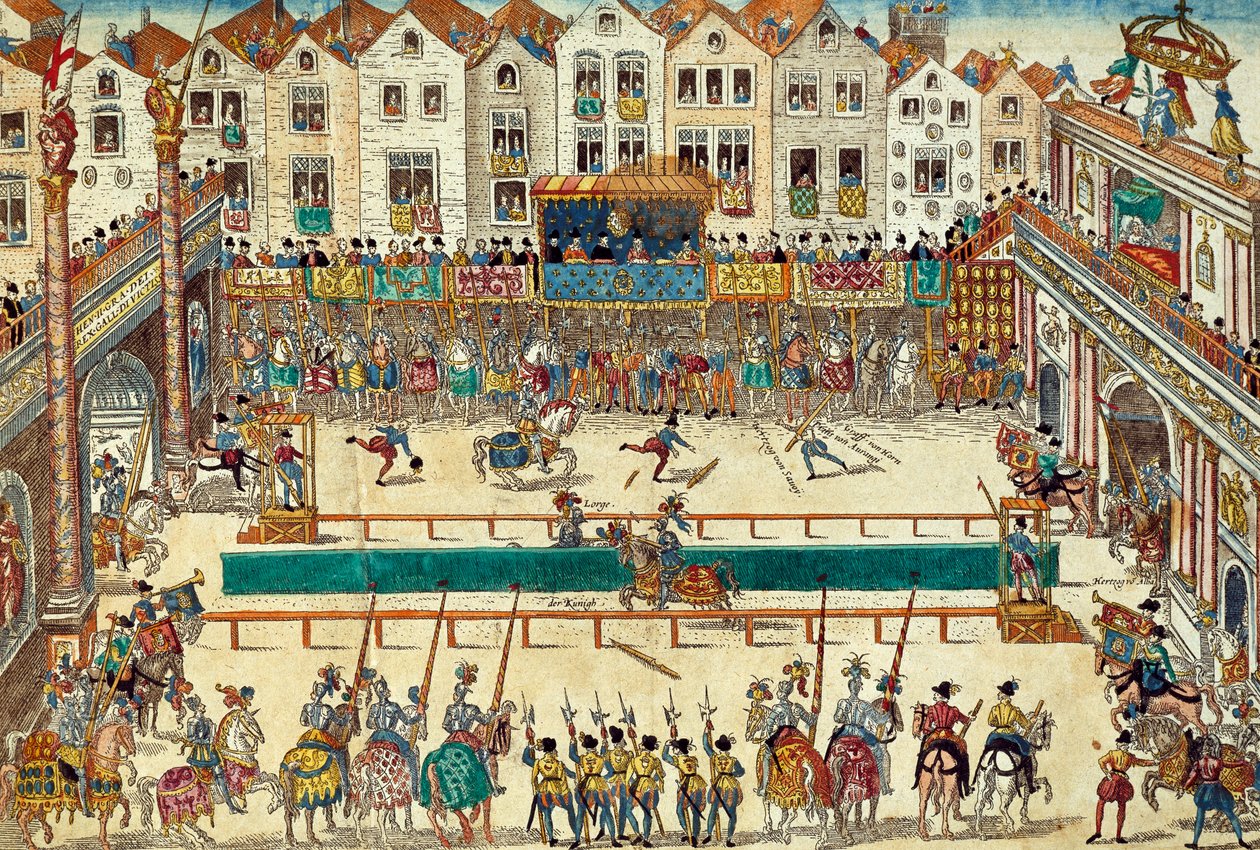 Enrico II di Francia mortalmente ferito, 30 giugno da Franz Hogenberg