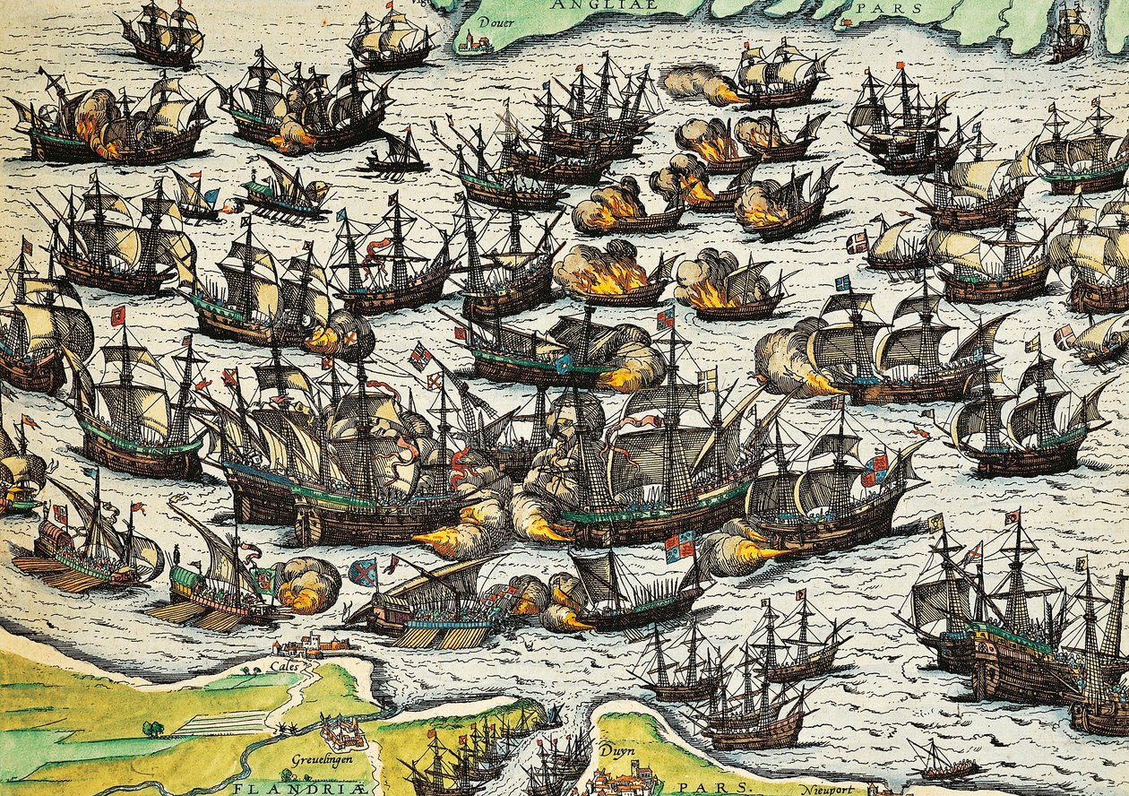 Armada invincibile, incisione di Franz Hogenberg da Franz Hogenberg