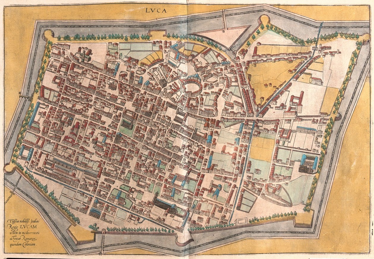 Lucca, Italia (incisione) da Franz Hogenberg