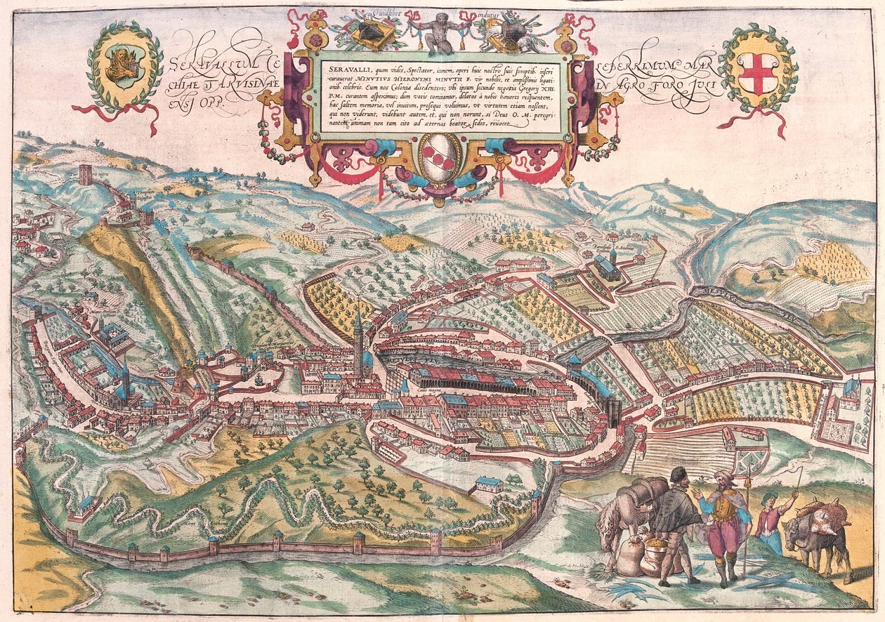 Serravalle, Vittorio Veneto (Treviso), Italia (incisione) da Franz Hogenberg