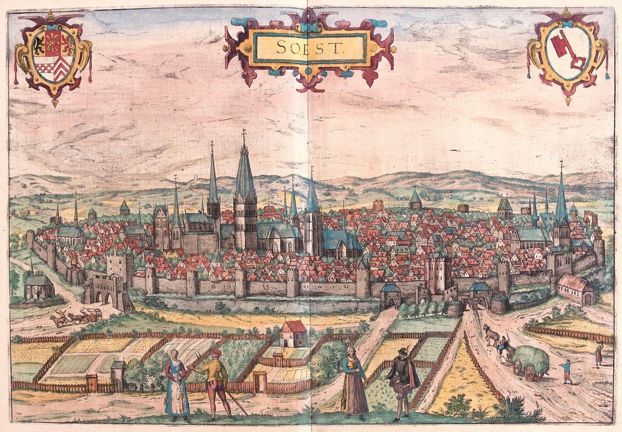 Soest, Germania (incisione) da Franz Hogenberg