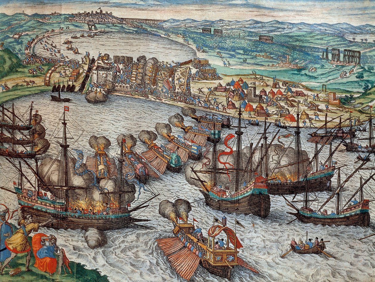 La cattura di La Goulette e Tunisi da parte di Carlo V da Franz Hogenberg