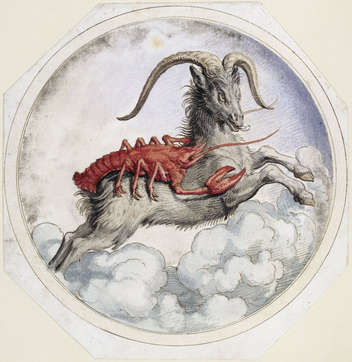 Segni zodiacali Cancro e Ariete da Franz Hogenberg