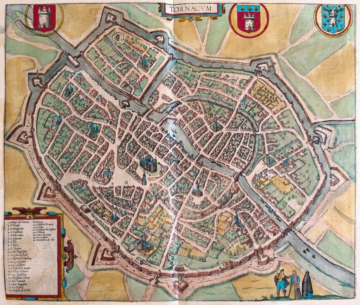 Tournai, Belgio da Franz Hogenberg
