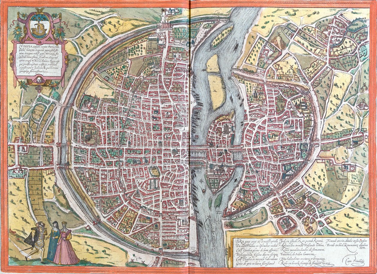 Veduta di Parigi (Lutetia), Francia da Franz Hogenberg