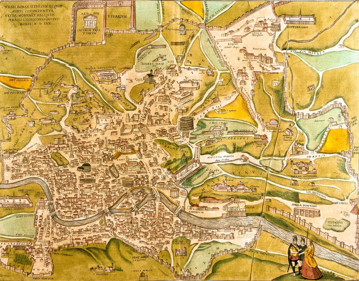 Veduta di Roma (Romae), Italia da Franz Hogenberg
