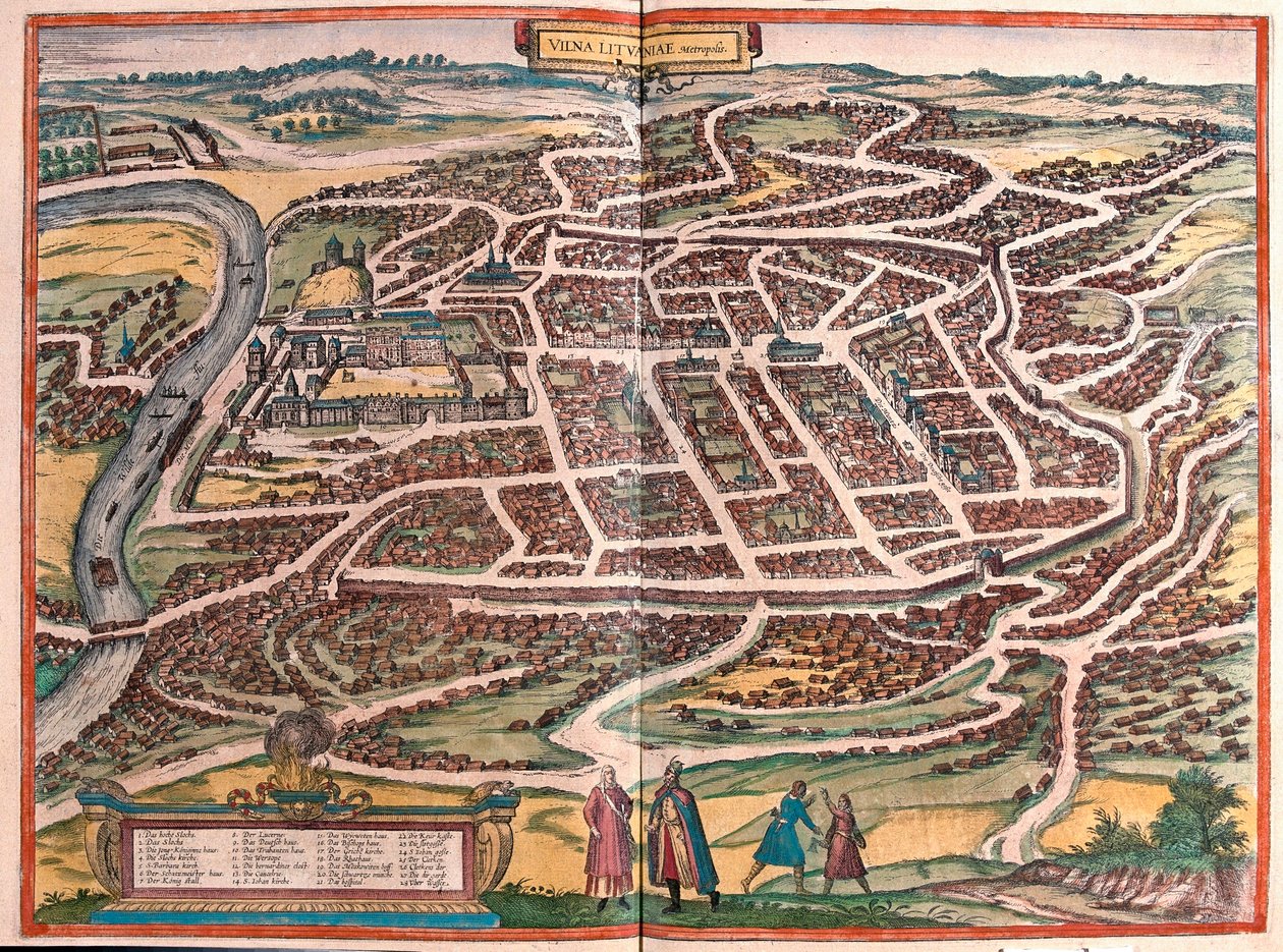 Vilnius, Lituania (incisione) da Franz Hogenberg