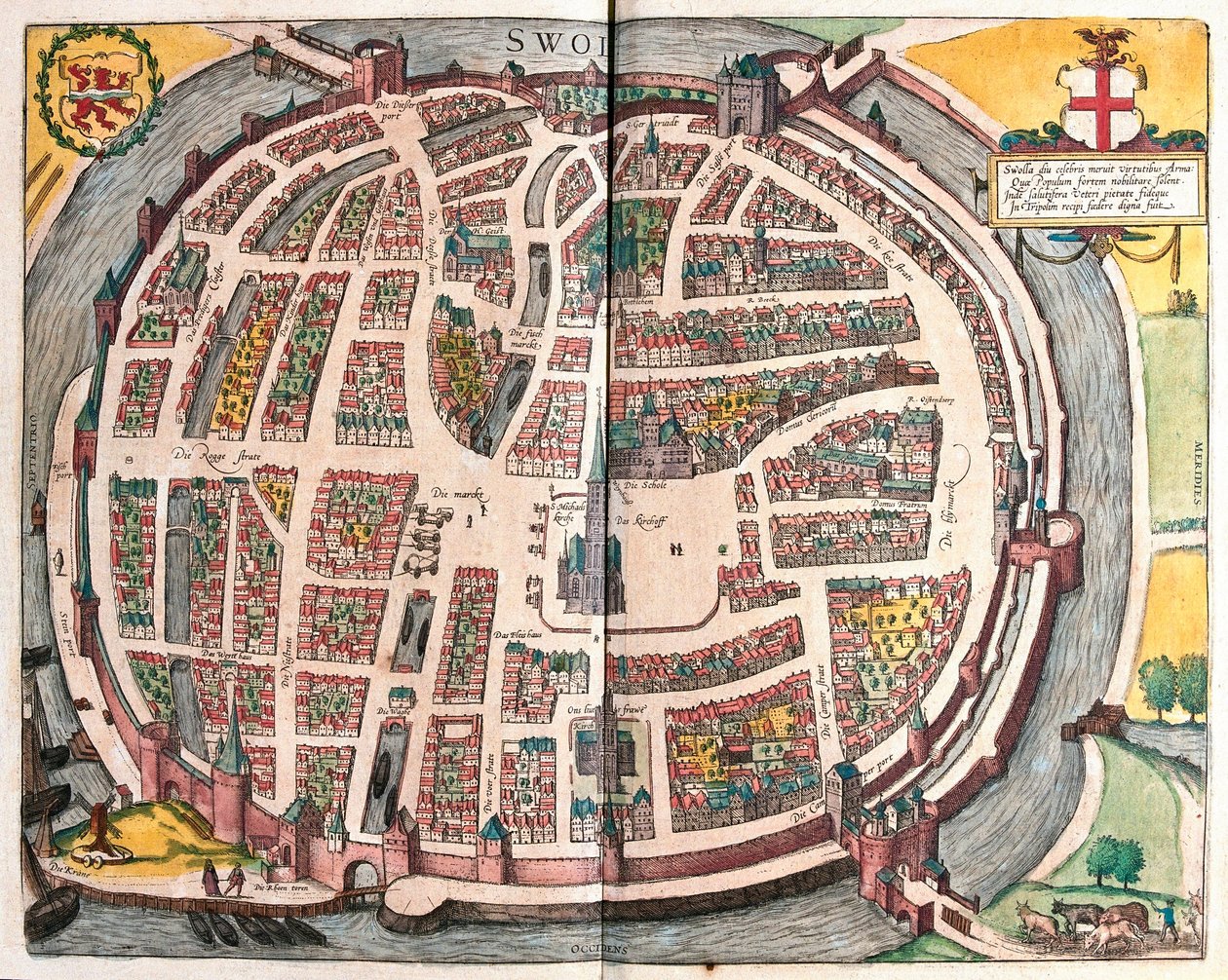 Zwolle, Paesi Bassi (incisione) da Franz Hogenberg
