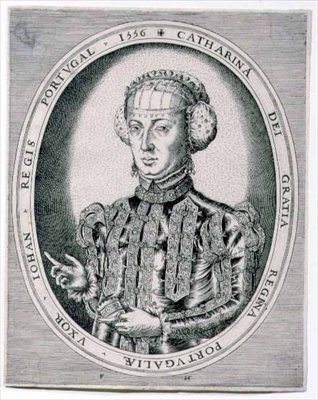 Ritratto di Caterina, regina del Portogallo, moglie di Giovanni III (1502-57) 1556 da Franz Huys