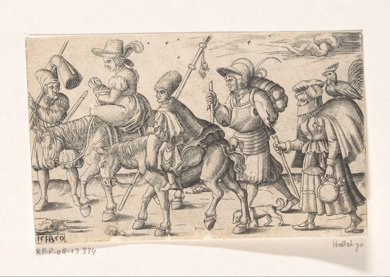 Soldati e vivandiere da Franz Isaac Brun
