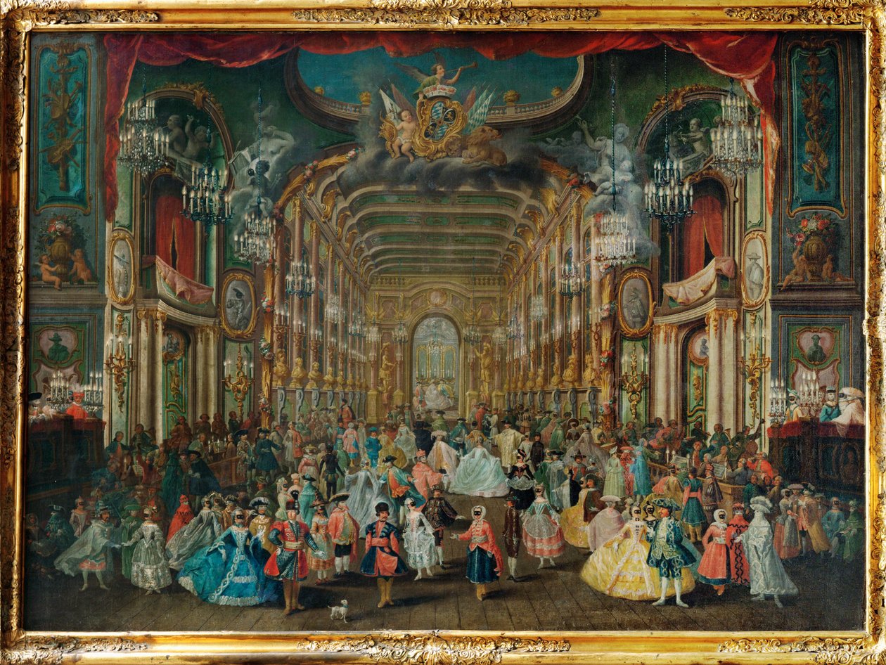 Ballo in maschera nel Teatro della Residenza di Bonn ... da Franz Jakob Rousseau