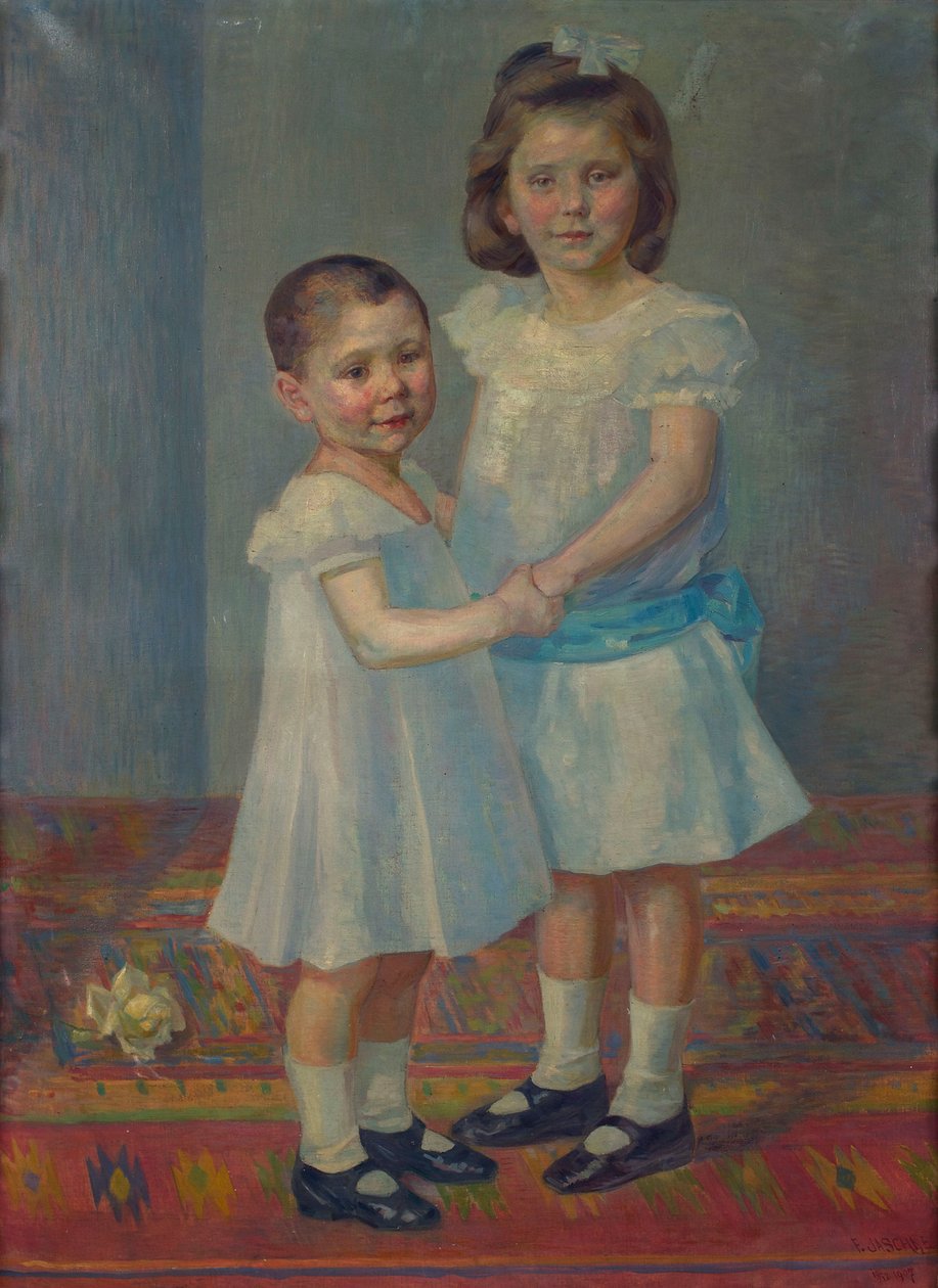 Ritratto di due bambini da Franz Jaschke
