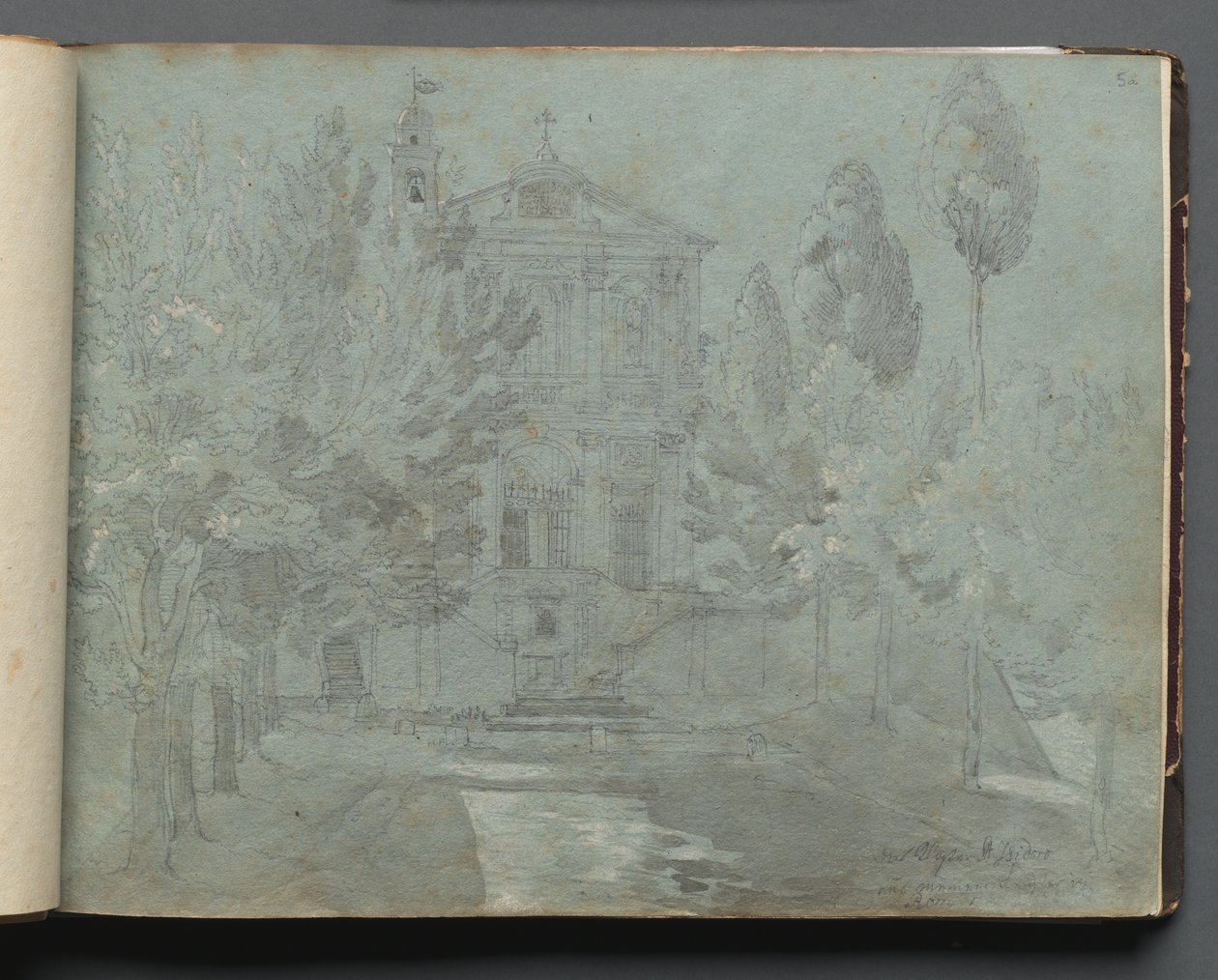 Album con Vedute di Roma e Dintorni, Studi di Paesaggio, pagina 05a: San Isidoro da Franz Johann Heinrich Nadorp