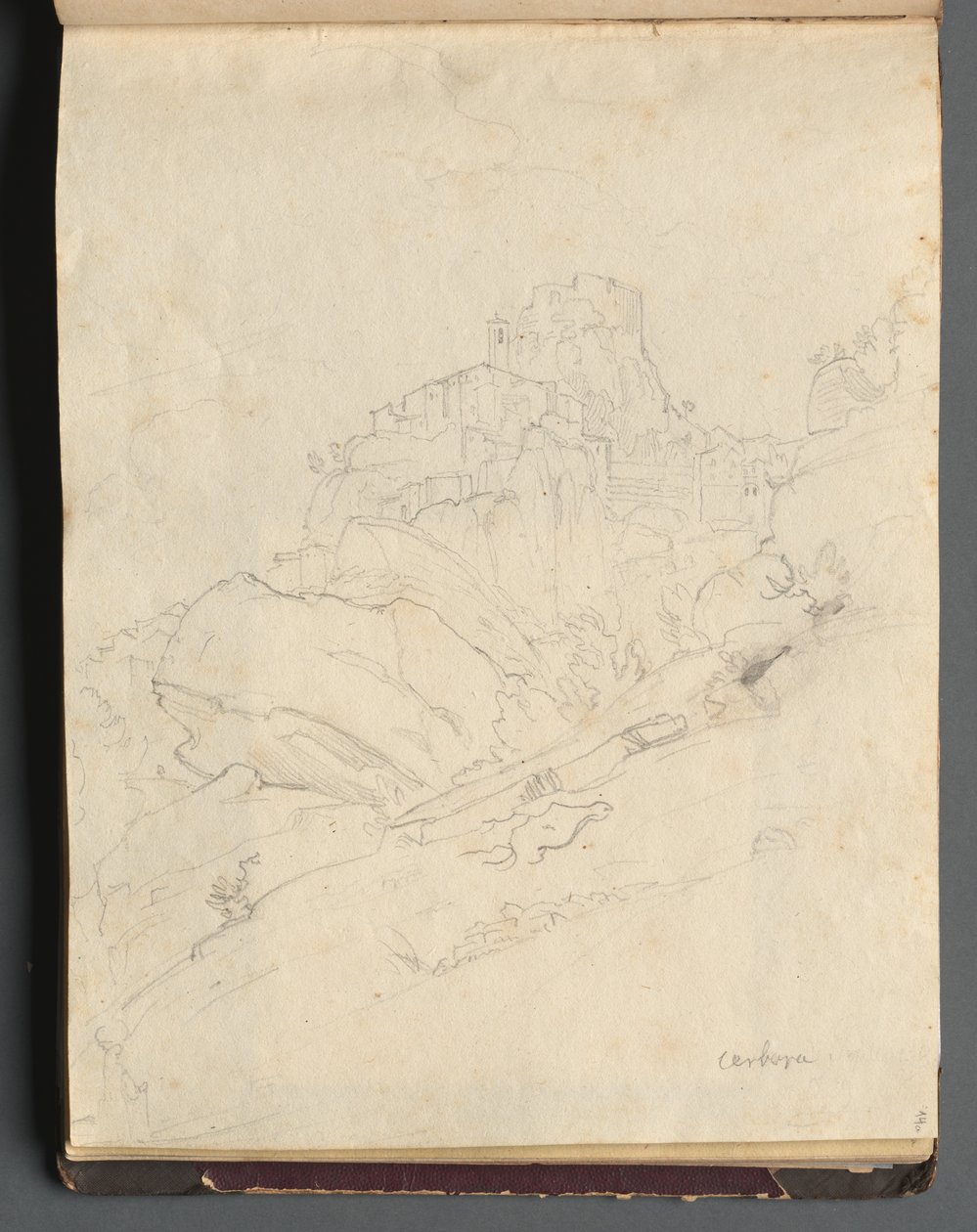 Album con vedute di Roma e dintorni, studi paesaggistici, pagina 14a: Cervera da Franz Johann Heinrich Nadorp