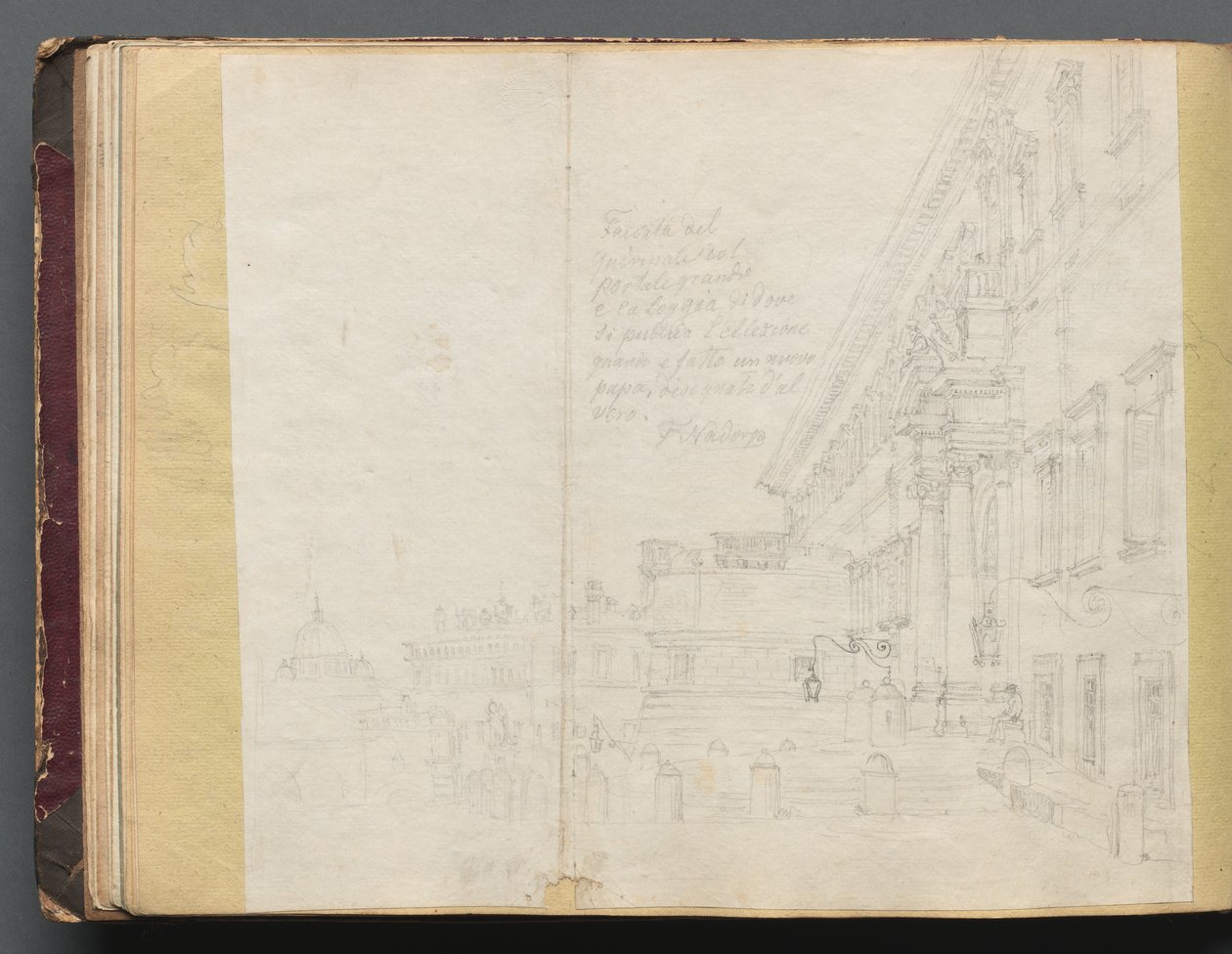 Veduta architettonica romana da Franz Johann Heinrich Nadorp