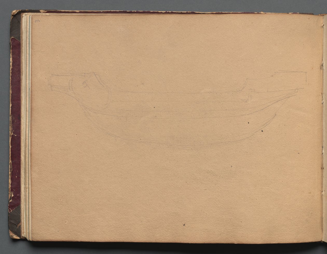 Schizzo di una barca da Franz Johann Heinrich Nadorp