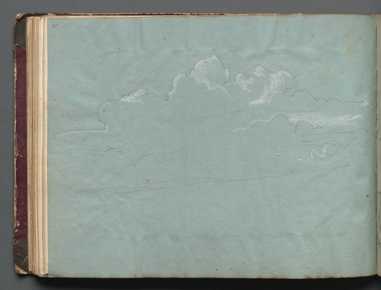Album con vedute di Roma e dintorni, studi di paesaggi, pagina 36b: Studio di nuvole da Franz Johann Heinrich Nadorp