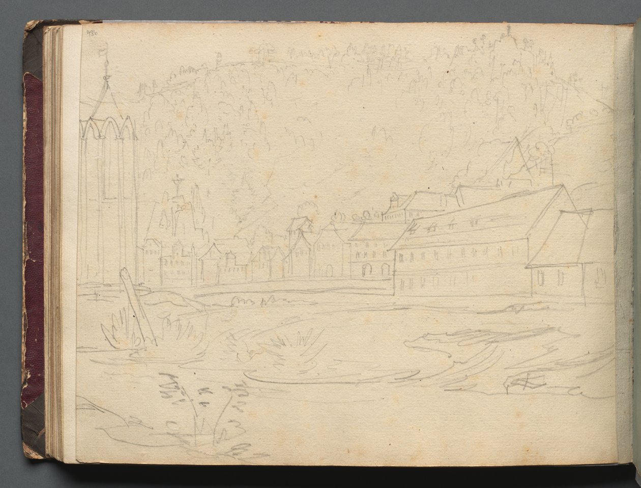 Album con Vedute di Roma e Dintorni, Studi di Paesaggio, pagina 48b: Paesaggio Romano da Franz Johann Heinrich Nadorp