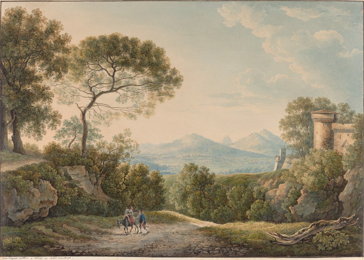 Vista da Tivoli attraverso la valle del Tevere al tramonto da Franz Kaisermann