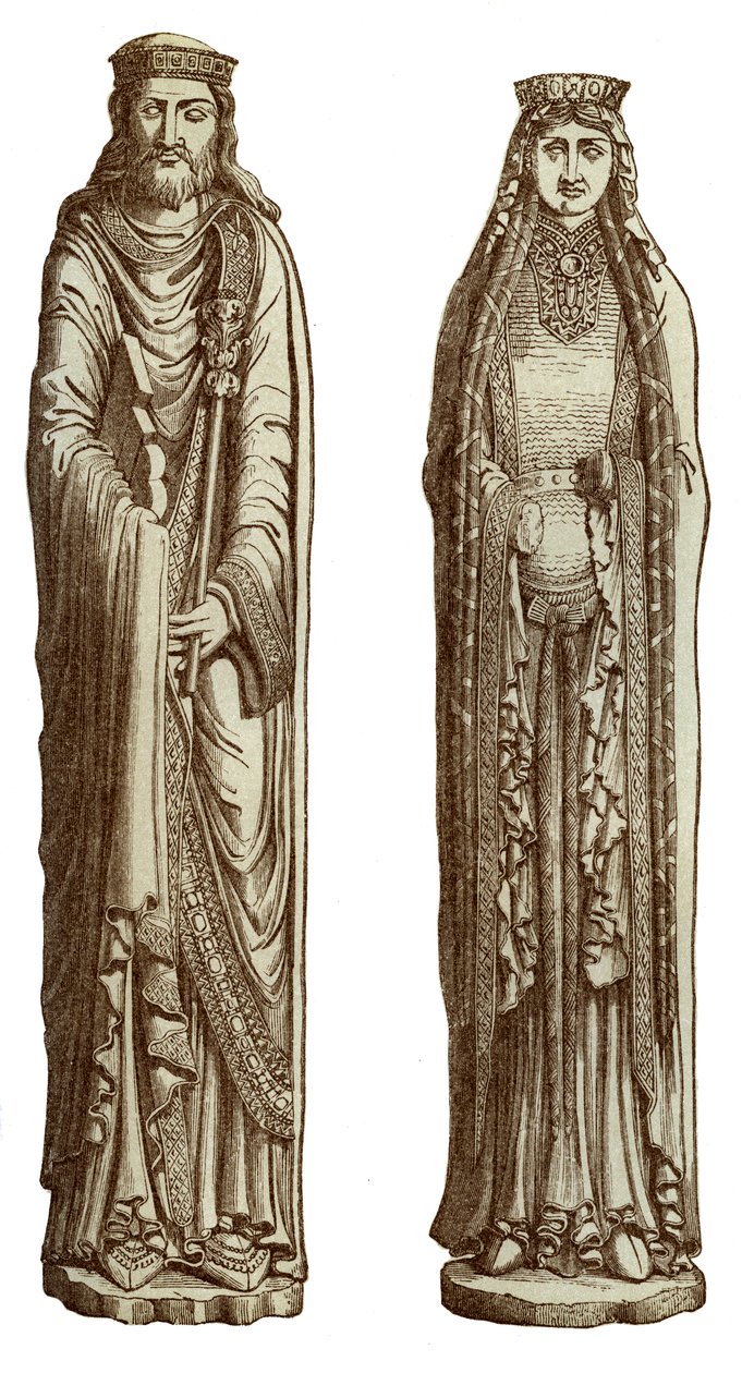 Clodoveo I e Clotilde sua moglie, XII secolo, 1870 da Franz Kellerhoven