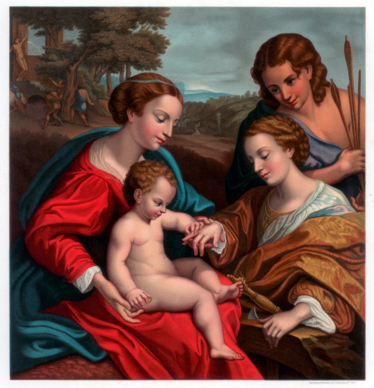 Il matrimonio mistico di Santa Caterina, 1526-1527 da Franz Kellerhoven