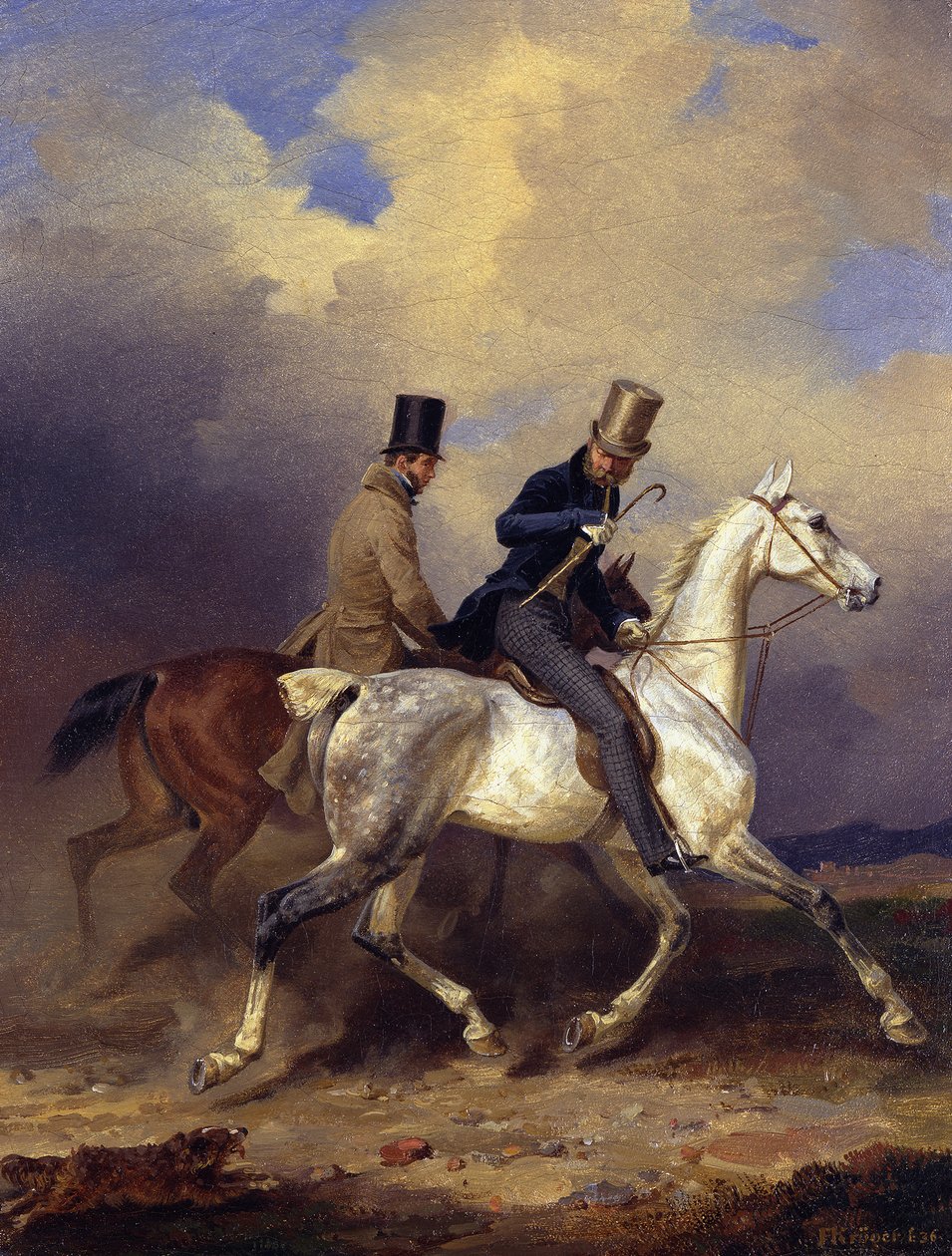 Passeggiata a cavallo del principe Guglielmo in compagnia dell
