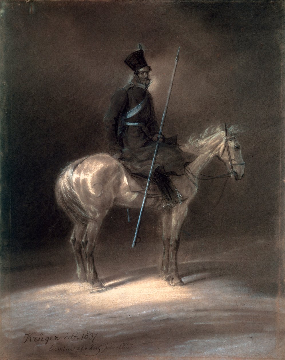 Cosacco a cavallo, 1837 da Franz Krüger
