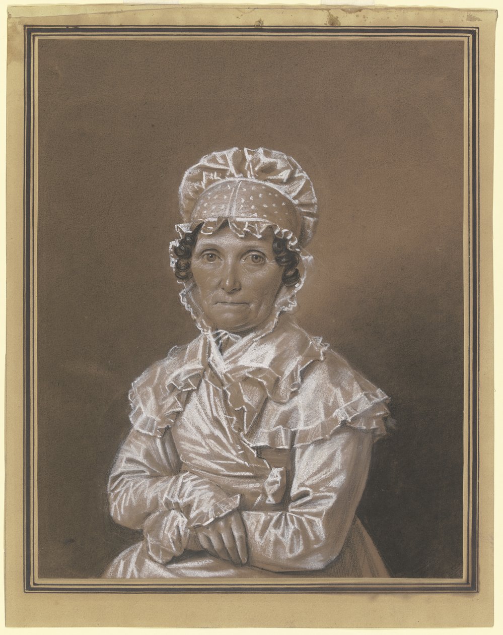 Una dama con cuffietta di pizzo da Franz Krüger