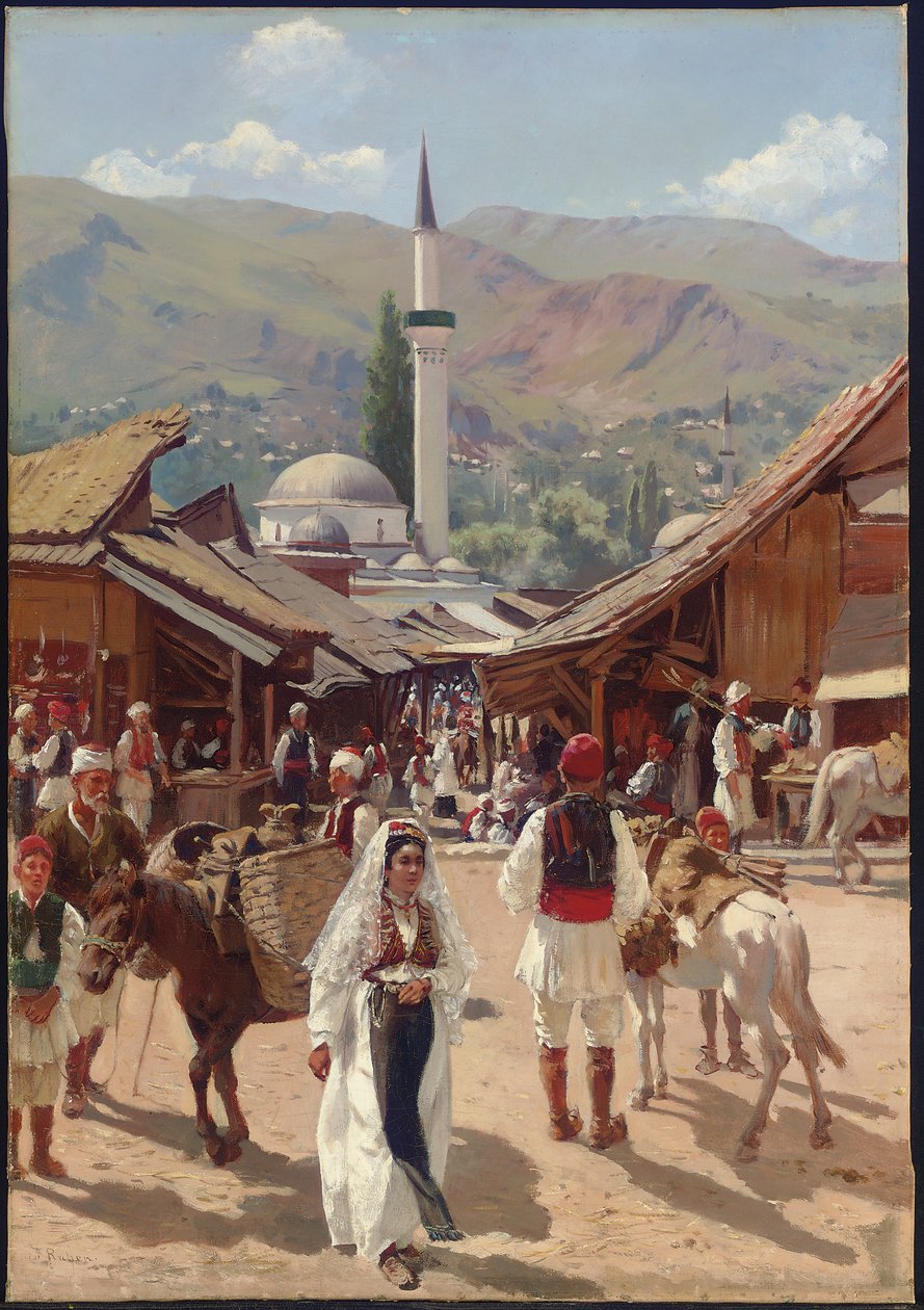 Vista di Bascarsija, Sarajevo da Franz Leo Ruben
