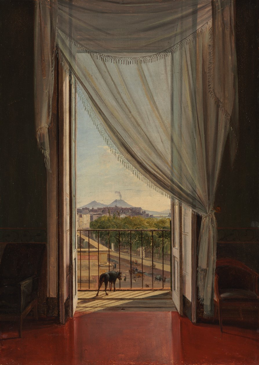Vista di Napoli attraverso una finestra da Franz Ludwig Catel