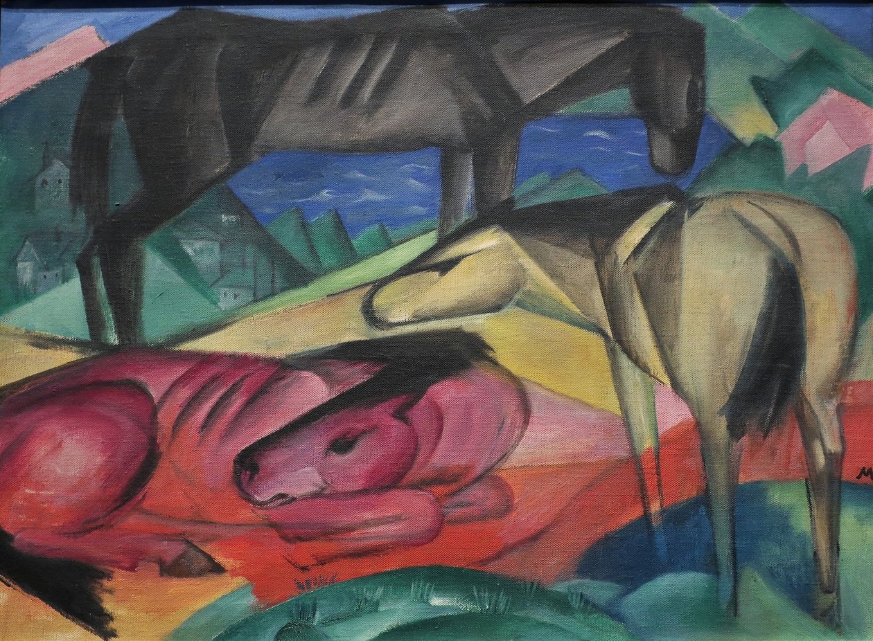1913 Franz Marc Tre cavalli II da Franz Marc