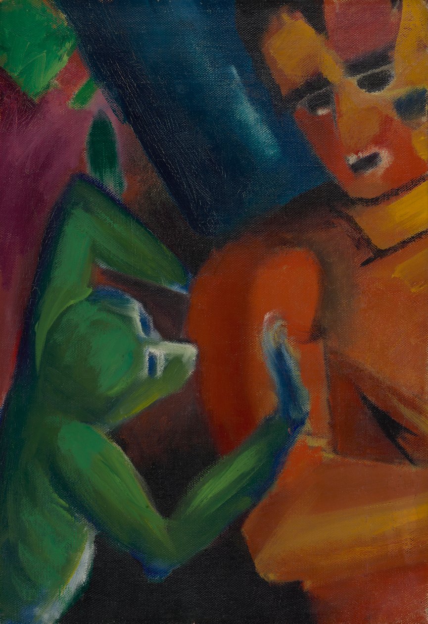 Äffchen und Mensch da Franz Marc