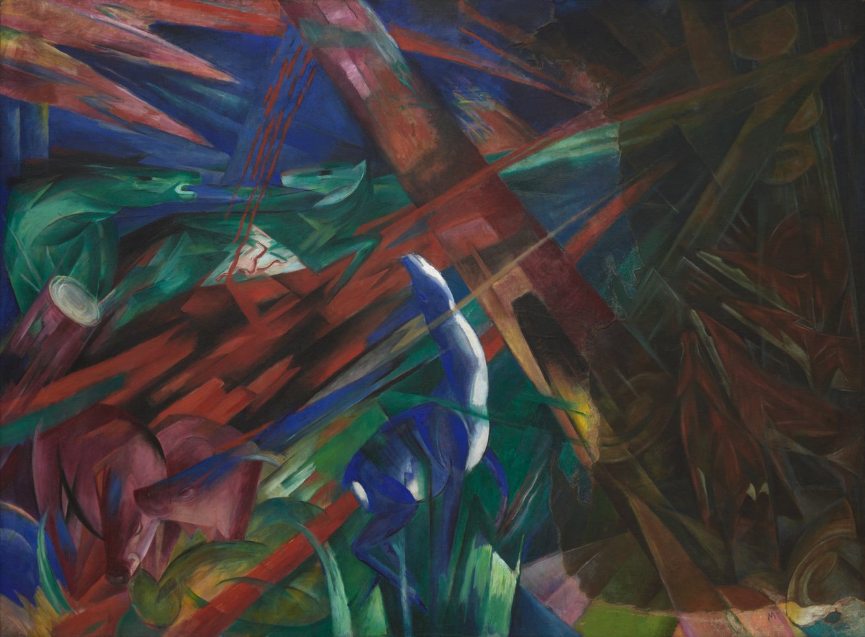 Destini animali Gli alberi mostravano i loro anelli, gli animali le loro vene, 1913 da Franz Marc