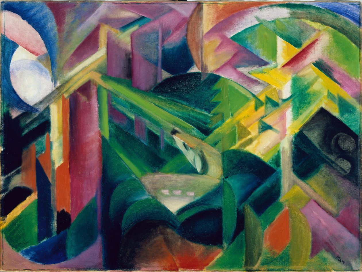 Cervi nel giardino del chiostro da Franz Marc