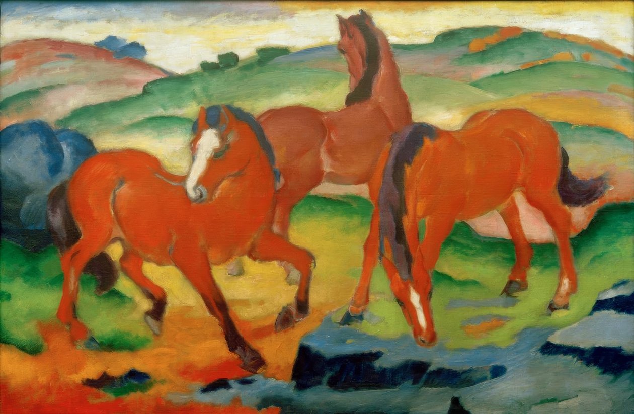 I cavalli rossi (Cavalli al pascolo IV) da Franz Marc