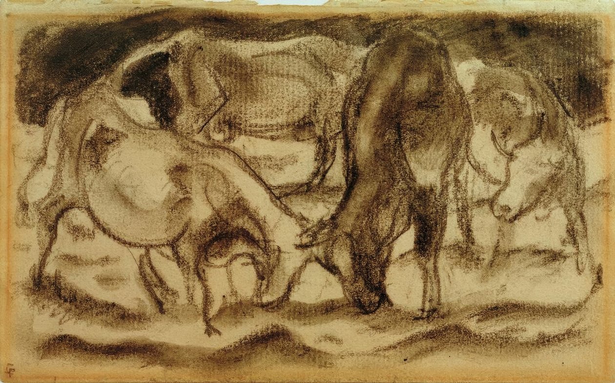 Mucche combattenti da Franz Marc