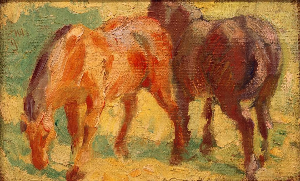 Piccolo quadro di cavalli da Franz Marc