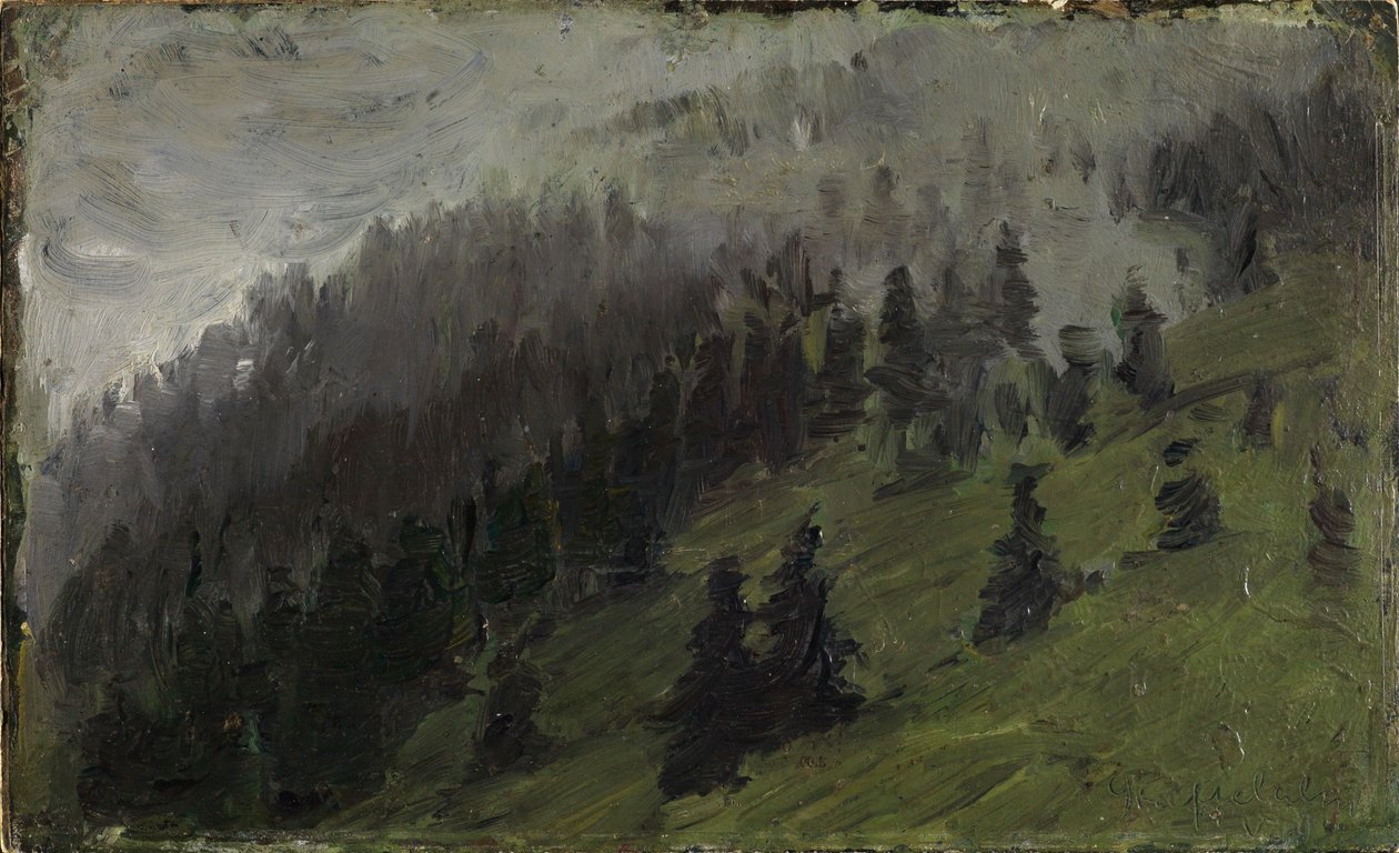 Nebbia tra gli abeti da Franz Marc