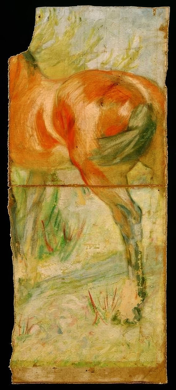 Cavallo davanti a un grande cespuglio da Franz Marc
