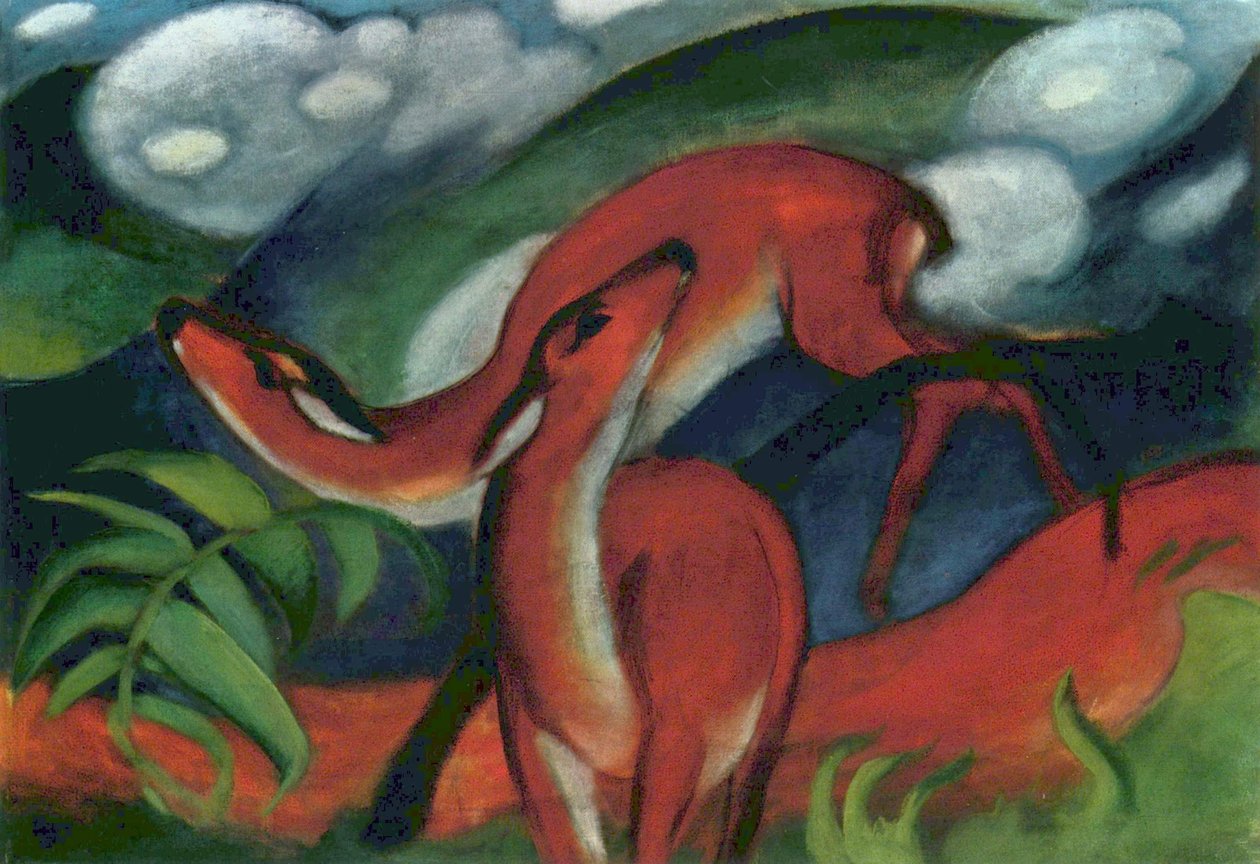 Cervi rossi II da Franz Marc