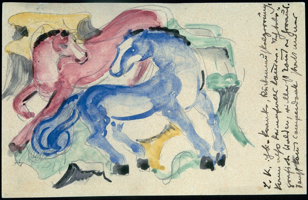 Cavalli rossi e blu da Franz Marc