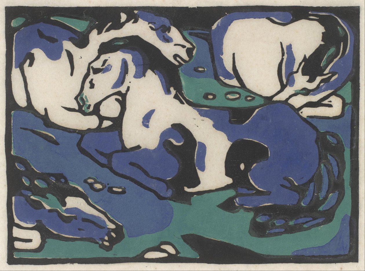 Cavalli a riposo da Franz Marc