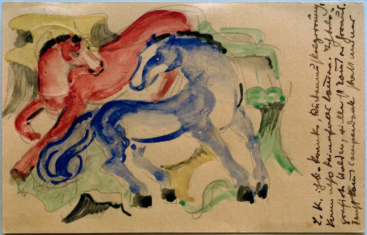 Cavallo rosso e blu da Franz Marc