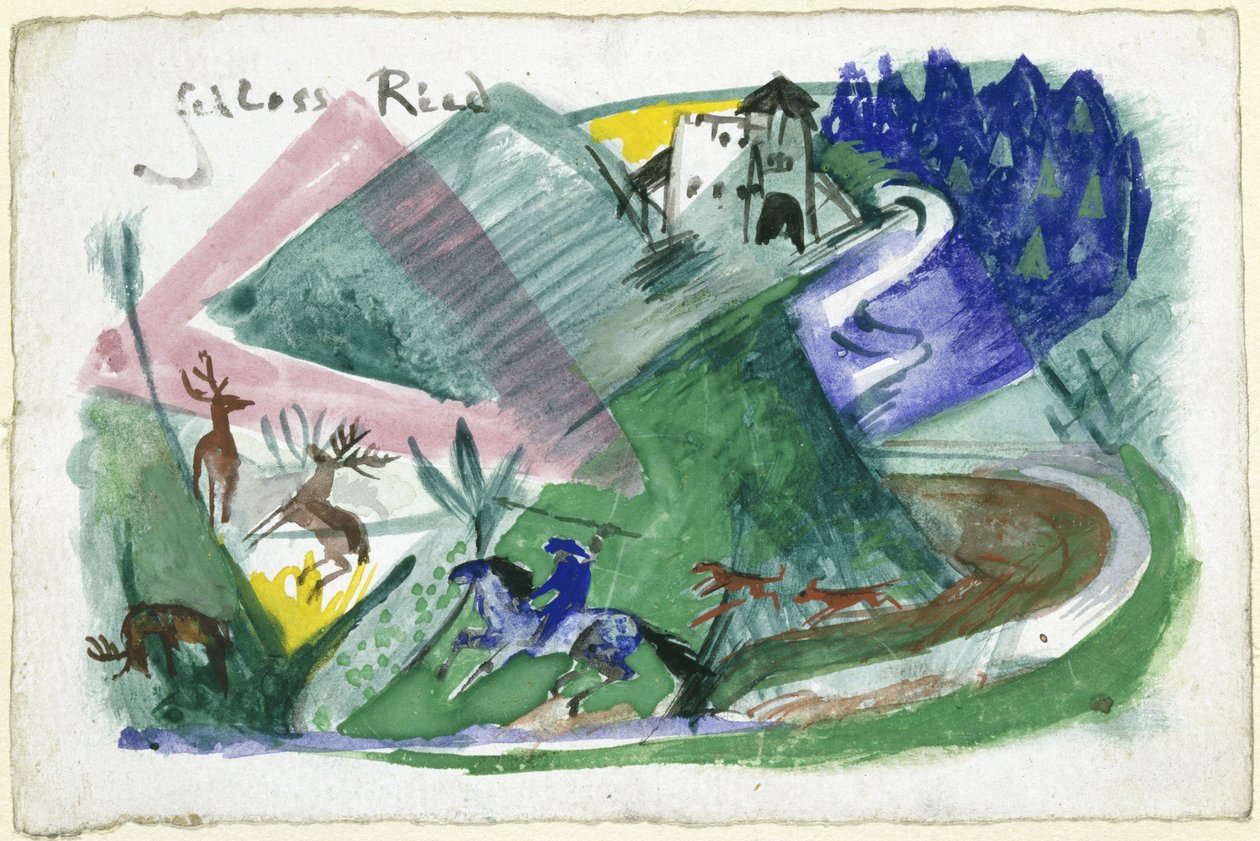 Castello di Ried (cartolina a Else Lasker-Schüler) da Franz Marc