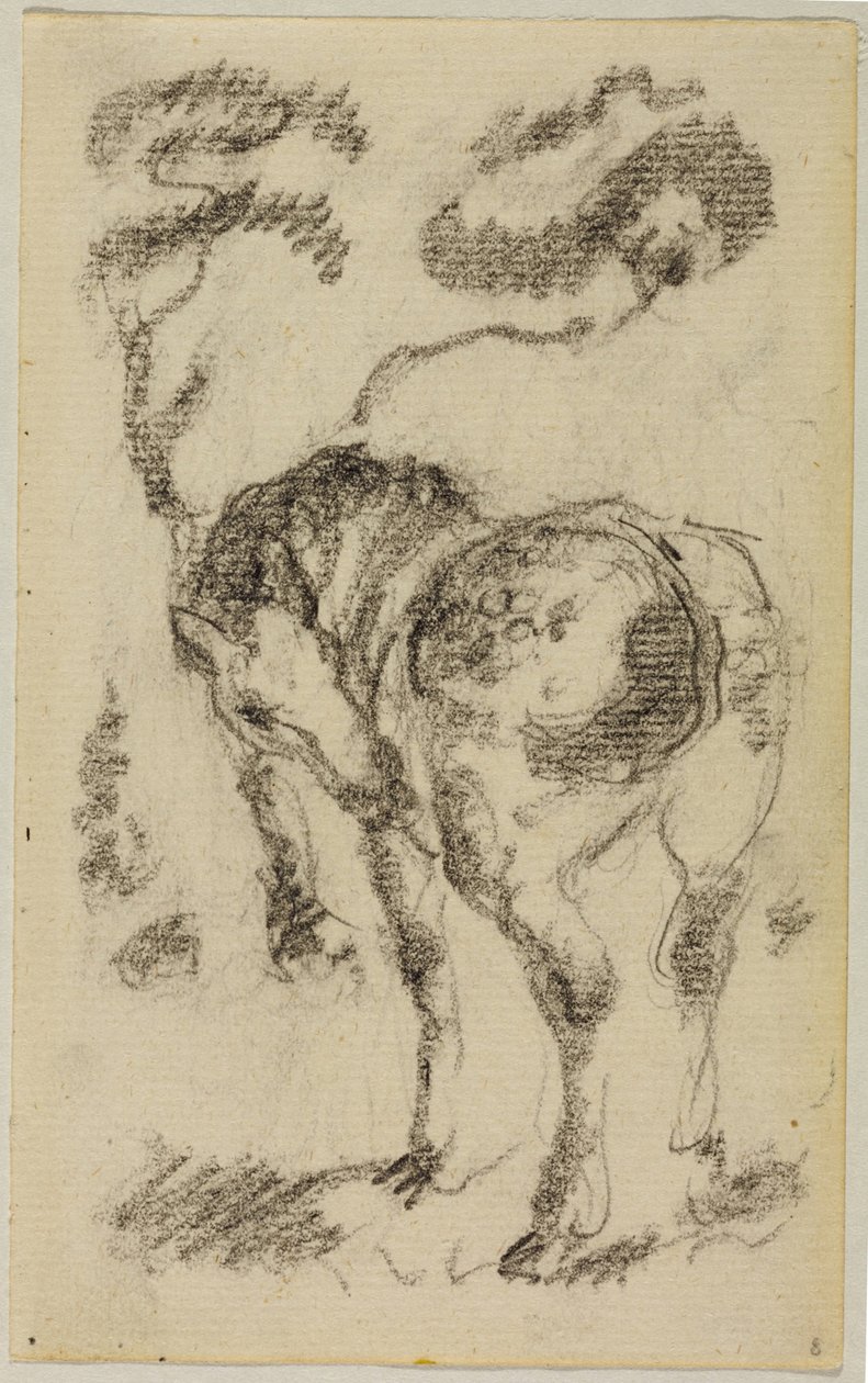 Cavallo in piedi con alberi da Franz Marc