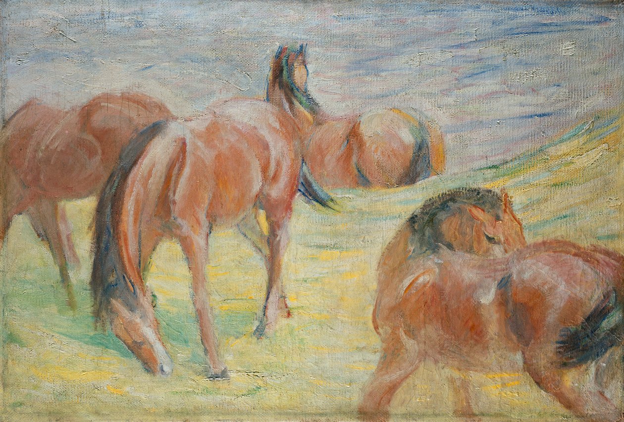 Cavalli al pascolo I da Franz Marc